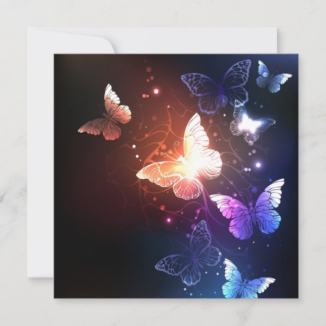 Carte Clowing Night Butterflies (Devant)