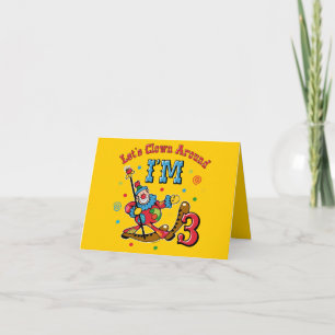 Carte Clown autour du 3ème anniversaire