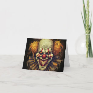Carte Clown de carnaval de la maison de Funhouse Happy H