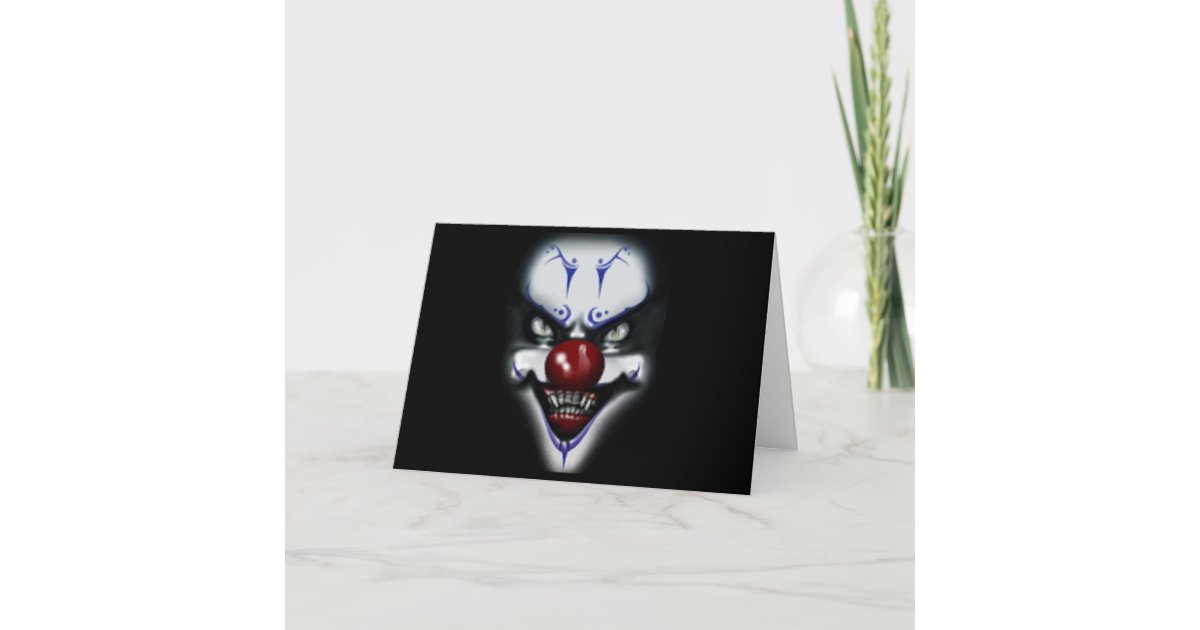 Carte Clown D Horreur D Anniversaire Zazzle Fr Carte Clown D Horreur D Anniversaire Zazzle Fr