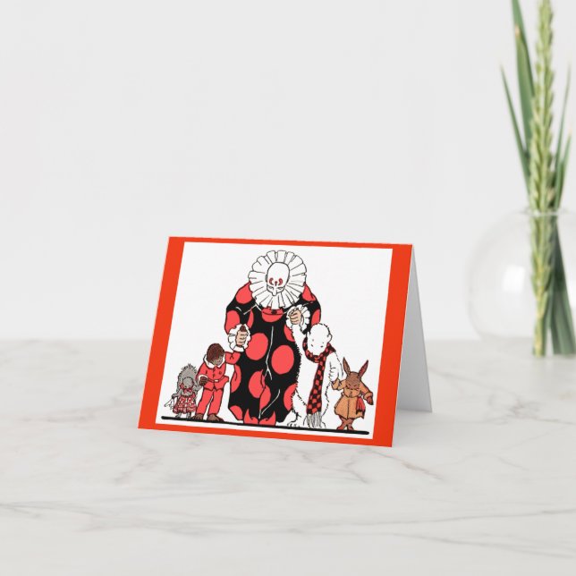 Carte clown et amis prennent leur arc (Devant)
