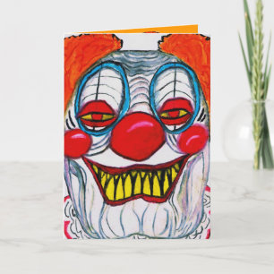 Carte CLOWN PROWLING HALLOWEEN NIGHT card