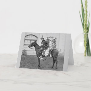 Carte Clowns sur un cheval, 1915
