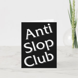 Carte Club Anti Slop Intelligence Artificielle Ai Llm De