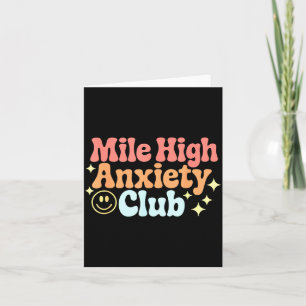 Carte Club d'anxiété d'un mile de haut design amusant