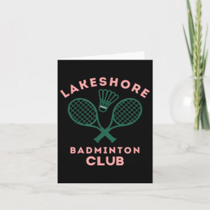 Carte Club de badminton graphique mignon de Preppy Lakes