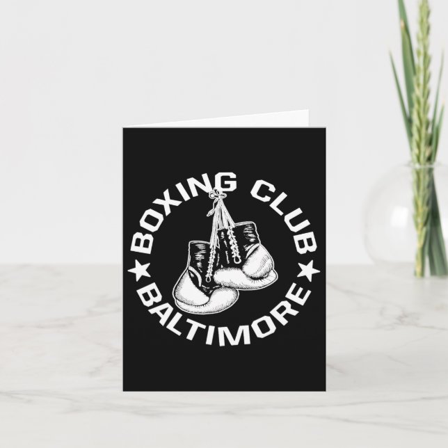 Carte Club De Boxe Baltimore Gants Graphique Pour Une Bo (Devant)