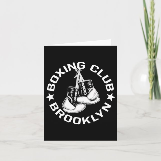 Carte Club De Boxe Brooklyn Gants Graphique Pour Une Box (Devant)