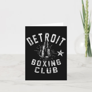 Carte Club de boxe Retro Detroit - Boîte Vintage en détr
