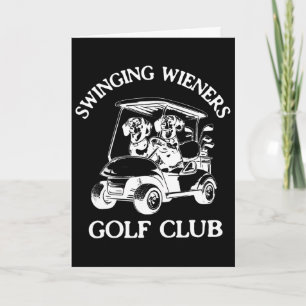 Carte Club de golf Swinging Wieners Dachshund Wiener Dog