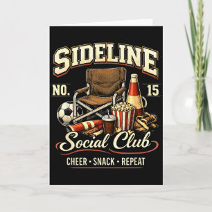 Carte Club de loisirs de côté Cheer Snack Repeat Maman d