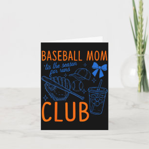 Carte Club de maman de baseball c'est la saison des cour