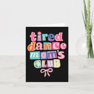 Carte Club de mamans de danse fatiguées Rétro Fête des m