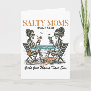 Carte Club de plage Salty Moms Vacances d'été Fêtes de p