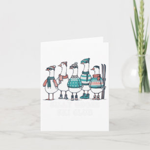 Carte Club de ski Silly Goose Ski hiver Citation de vaca