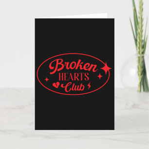 Carte Club des cœurs brisés Saint-Valentin Rétro Style A