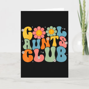 Carte Club des tantes cool sourire rétro groovy tante ta