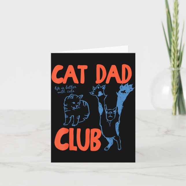 Carte Club Papa Chat Drôle Amateur De Chat Parent De Com (Devant)