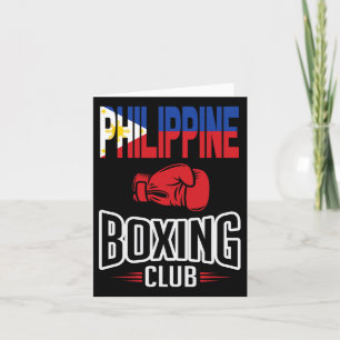 Carte Club philippin de boxe drapeau