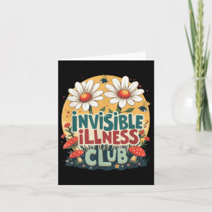 Carte Club social des maladies invisibles mignonnes, flo