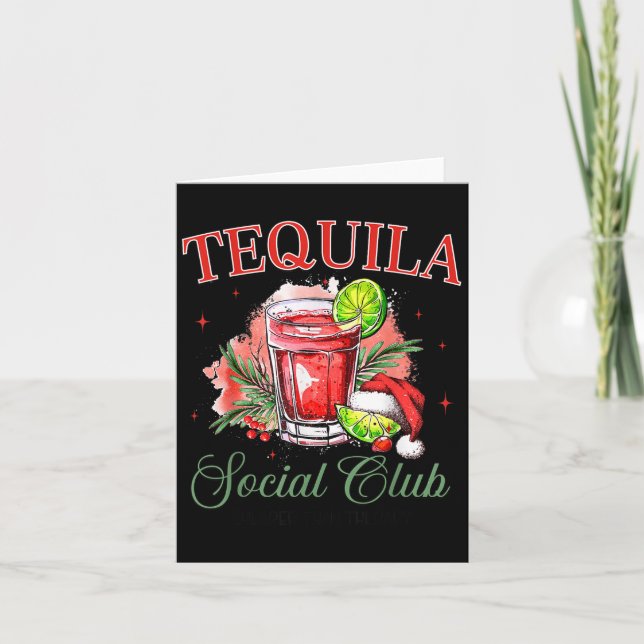 Carte Club Social Tequila Queue de Tequila Boire Noël (Devant)