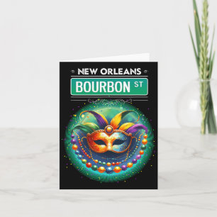Carte Cly New Orleans Bourbon Street Cool Fun Nola Mardi