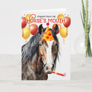 Carte Clydesdale Sable Draft Horse drôle Anniversaire
