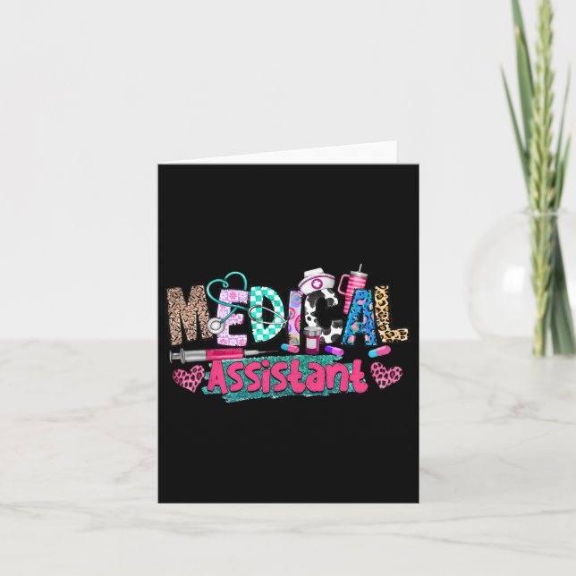 Carte Cma Médicale Infirmière Infirmière Leopard Stethos (Devant)