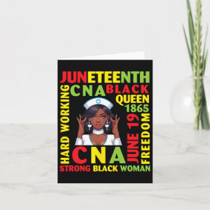Carte Cna Noire Reine Travailleuse Femme Noire Forte