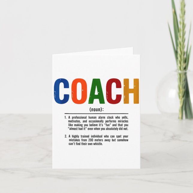 Carte Coach Definition Coaches Gift Team Srts Tank Top  (Devant)