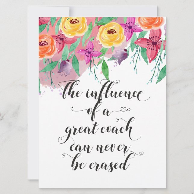 Carte Coach merci cadeau Coach appréciation Cadeau (Devant)