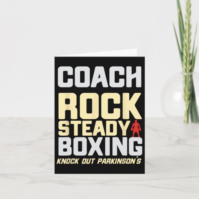 Carte Coach Rock Steady Boxing Beat Parkinson's (Devant)