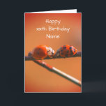 Carte Coccinelle Amis Nature Anniversaire Personnalisé<br><div class="desc">Deux coccinelles se rencontrant sur une clôture en fil de fer photographie de la nature par Susan Carte d'anniversaire. Vous pouvez modifier ou ajouter n'importe quel texte que vous aimez pour un toucher plus personnel. Veuillez visiter ma galerie pour voir plus de fleurs et de photographies de la nature et...</div>