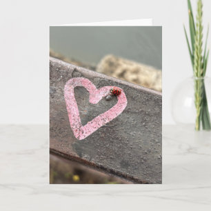 Carte Coccinelle Cœur