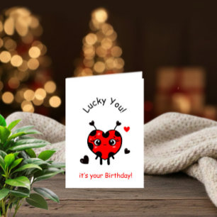 Carte Coccinelle d'anniversaire