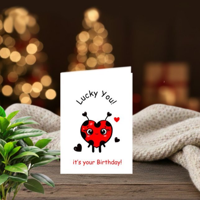 Carte Coccinelle d'anniversaire (Créateur téléchargé)