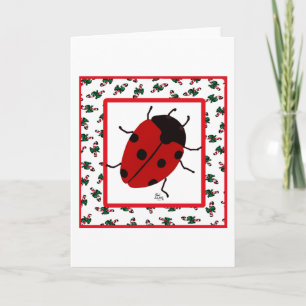 Carte Coccinelle de Noël en juillet