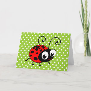 Carte Coccinelle mignonne