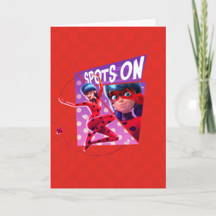 Carte Coccinelle   Spots Sur Graphique Violet