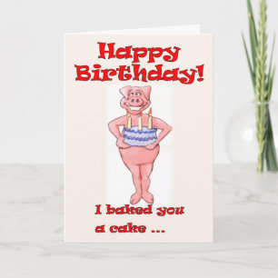 Carte Cochon d'anniversaire