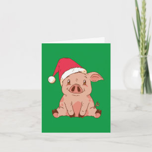 Carte Cochon de Noël
