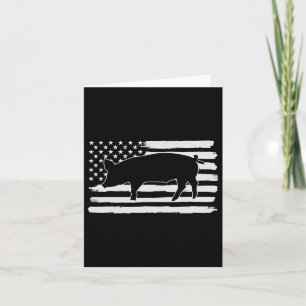 Carte Cochons 4 juillet drapeau États-Unis Amérique