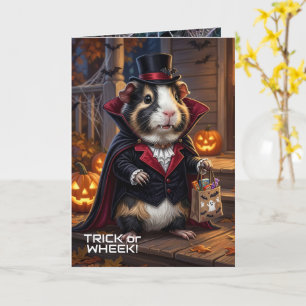 Carte Cochons d'Inde Halloween, Dracula Trick or Wheek!