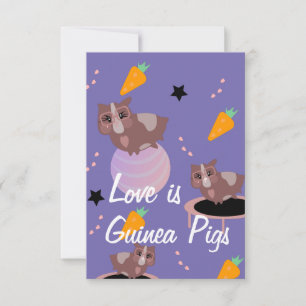 Carte Cochons d'Inde mignons en exercice