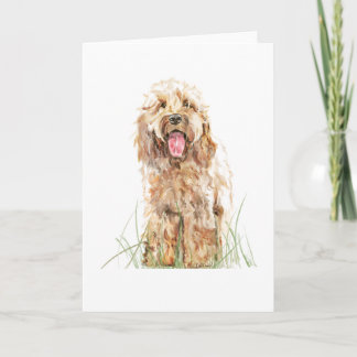 Carte Cockapoo Dog Greeting Card – Watercolor Pet Art