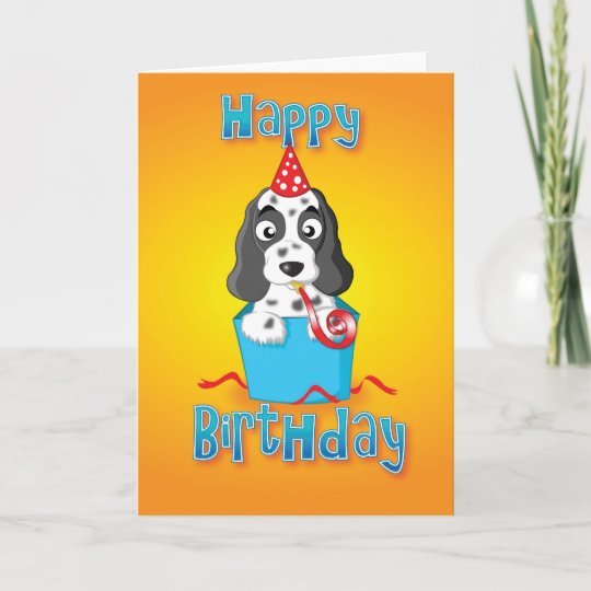 Carte Cocker Boite Joyeux Anniversaire Zazzle Fr