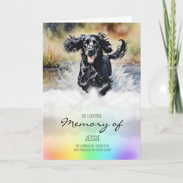 Carte Cocker Spaniel aquarelle chien perte de sympathie (Devant)