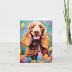 Carte Cocker Spaniel Bonne Pâques