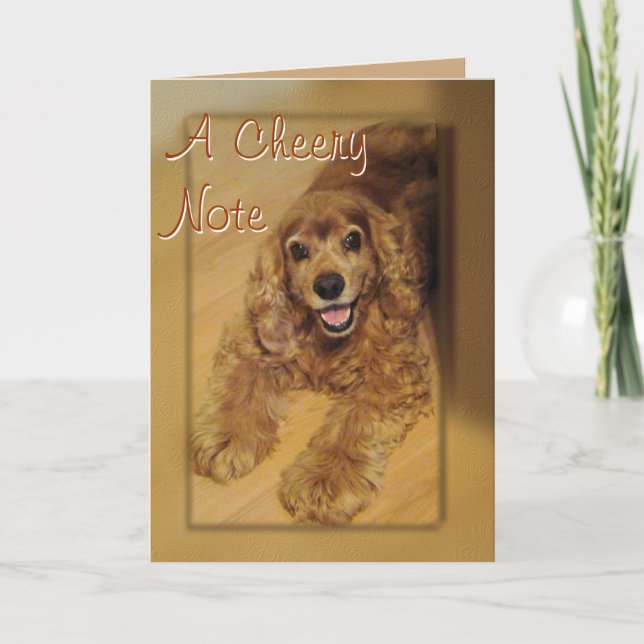 Carte Cocker Spaniel Cheer You-customize (Devant)