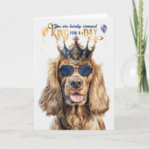 Carte Cocker Spaniel Chien King pour une journée d'anniv
